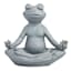 Yoga Frog Outdoor Garden Statue, 14"