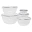 Farberware 10-Piece Round Food Storage Container Set, Grey