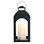 Providence Black Metal Arch Lantern, 17"