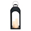Black Metal Arch Lantern, 21"