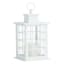 White LED Candle Weatherproof Outdoor Lantern with Timer, 10"