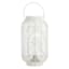 Found & Fable White Faux Wicker Barrel LED Outdoor Lantern, Large