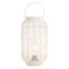 Found & Fable White Faux Wicker Barrel LED Outdoor Lantern, Large
