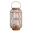 Found & Fable Natural Brown Faux Wicker Barrel Outdoor Lantern with LED Bulb, Large