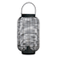 Found & Fable Black Faux Wicker Barrel Outdoor Lantern with LED Bulb, Large