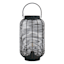 Found & Fable Black Faux Wicker Barrel Outdoor Lantern with LED Bulb, Large
