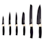 Farberware 12-Piece Black with Brass Kitchen Knife Set