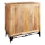 2-Door Wave Wood Carved Cabinet