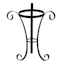 Gazing Ball Garden Stand, 10"