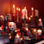 2-Pack Black Bleeding Halloween Taper Candles, 10.1"