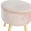 Emmy Stool with Wooden Legs, Rose Pink Velvet