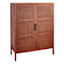 2-Door Wood & Rattan Cabinet, 47"