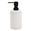 Crosby St. White Biker Textured Soap Dispenser, 7.5"