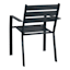Grammercy Stackable Steel Slat Patio Dining Chair, Black