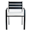 Grammercy Stackable Steel Slat Patio Dining Chair, Black