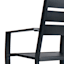 Grammercy Stackable Steel Slat Patio Dining Chair, Black