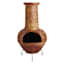 Handmade Clay Hickory Stack Outdoor Chimenea, 38"