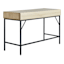 Honeybloom Burnaby Wood & Metal Desk, Natural Wood Finish