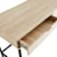 Honeybloom Burnaby Wood & Metal Desk, Natural Wood Finish