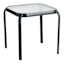 Black Square Steel Patio Table, 16"