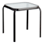 Brown Square Steel Patio Table, 16"
