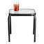 Brown Square Steel Patio Table, 16"