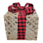 Homespun Holiday Neutral Gift Box with Red Buffalo Plaid Bow, 8"