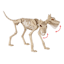 Animated 2-Headed Doberman Halloween Skeleton, 19.5x38