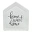 Home Sweet Home White Wood Sign, 7x8