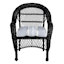 Calisto Pinstripe Outdoor Wicker Seat Cushion