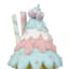 Mrs. Claus' Bakery Blue & Pink Gingerbread House, 8"