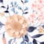Glass Framed Floral Print Wall Art, 10"