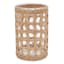 Ty Pennington Clear Glass Candle Holder in Wicker Sleeve, 5x8