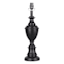 Black Turn Style Metal Medium Table Lamp Base, 21"
