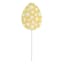 Honeybloom Yellow Printed Easter Egg Yard Pick, 5"