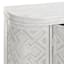 Found & Fable Lena 4-Door Curved Media Cabinet, White