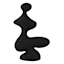 Crosby St. Black Wavy Resin Figurine, 5x8