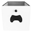 2-Pack Kids White Gamer Modular Storage Cube, 11"