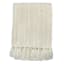 Honeybloom Ivory Striped Woven Throw Blanket, 50x60