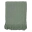 Providence Green Striped Knit Throw Blanket, 50x60