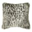 Snow Leopard Faux Fur Throw Pillow, 18"