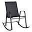 Stackable Sling Patio Rocking Chair, Black