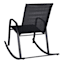 Stackable Sling Patio Rocking Chair, Black