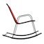 Sling Patio Rocking Chair, Red