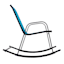 Sling Patio Rocking Chair, Turquoise