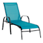 Stackable Sling Patio Chaise Lounge Chair, Teal