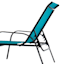 Stackable Teal Sling Outdoor Chaise Lounge Chair