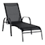 Stackable Black Sling Outdoor Chaise Lounge Chair