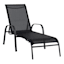 Stackable Sling Patio Chaise Lounge Chair, Black