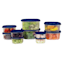 Farberware 20-Piece Square Food Storage Set with Blue Lids